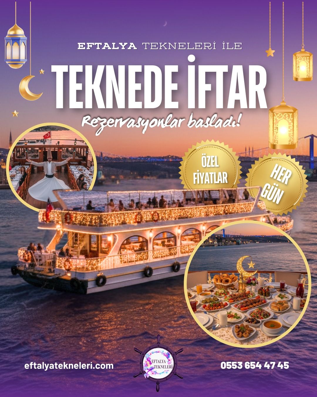 Boğazda Teknede İftar Programı